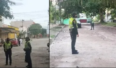 La Policía controla el aislamiento en Leticias para evitar propagación del Covid.