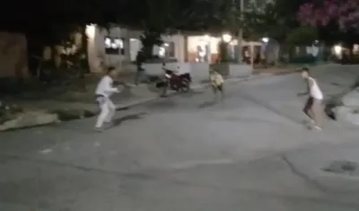 Enfrentamiento de pandillas.