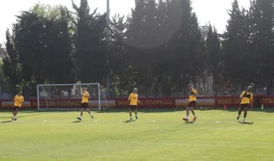 Entrenamiento del equipo turco.
