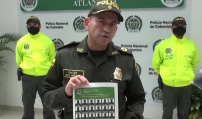 Coronel Hugo Molano, comandante Policía Atlántico