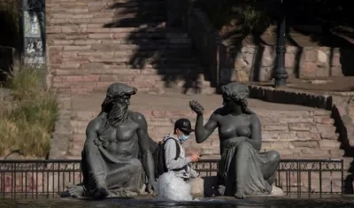 Panorama del centro de Santiago.