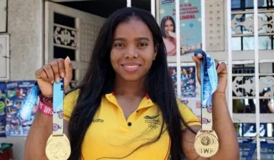 La pesista colombiana Leidy Solís.