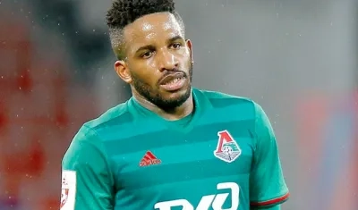  Jefferson Farfán, futbolista peruano del Lokomotiv de Moscú,.