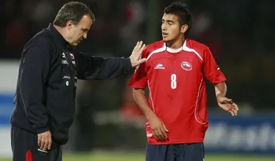 Marcelo Bielsa y Arturo Vidal.