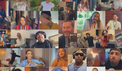 Artistas que participaron en el proyecto Color Esperanza, a favor de la OPS para combatir el coronavirus.