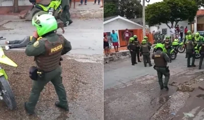 La Policía llegó al lugar de los hechos.