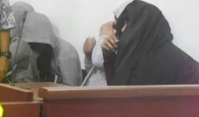 Los acusados cuando estuvieron en audiencias preliminares.