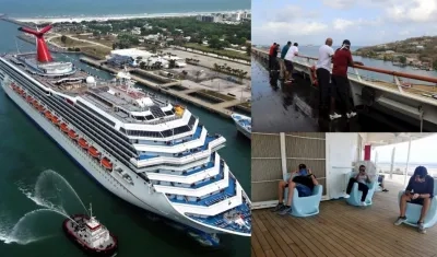 Colombianos están a bordo de un crucero.