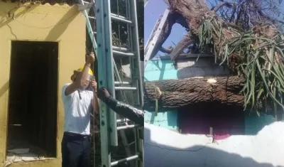 Bomberos en el sitio.