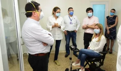 La Gobernadora del Atlántico Elsa Noguera y el Ministro de Salud Fernando Ruiz.