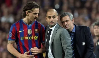 Ibrahimovic, Guardiola y Mourinho, en aquella semifinal.
