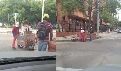 Vendedores ambulantes.
