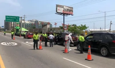 Operativo de la Policía de Tránsito de Barranquilla.