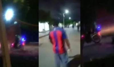 Momento del enfrentamiento.