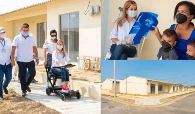 La Gobernadora entregó las dos primeras casas en Santo Tomás.