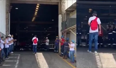 Llegada del trabajador.