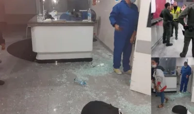 Así quedó el lugar tras el ataque.