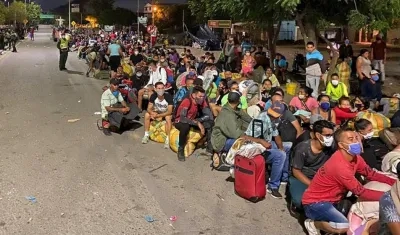 Así es el panorama en el puente.