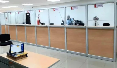 Desinfección previa de las oficinas.