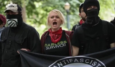 Los activistas de la Antifa son a menudo identificados por Trump y sus seguidores como "alt-left".