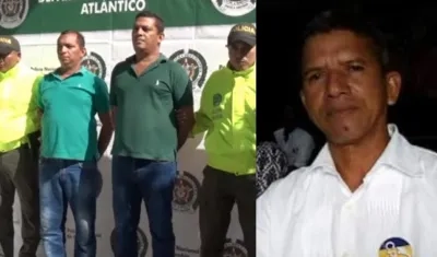  Marcial y Yahir Morales Charris (lado izquierdo); Luis Barrios, el líder social asesinado (lado derecho).