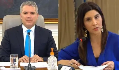 Presidente Iván Duque y Ministra de Educación 
