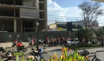 Protestas de domiciliarios al servicio de Rappi.