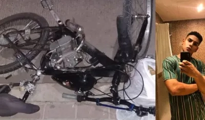 El joven se movilizaba en esta bicicleta cuando fue arrollado.