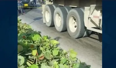 Tractomula implicada en el accidente.