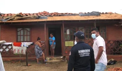 Una de las viviendas afectadas en Bocatocino (Juan de Acosta).