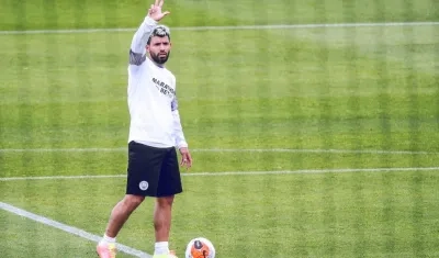 El delantero internacional argentino Sergio Agüero.