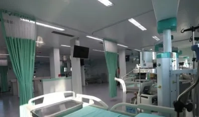 Clínica para pacientes de coronavirus en Brasil.