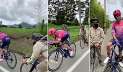 Sintió que se le pegaban a la rueda y era un campesino.