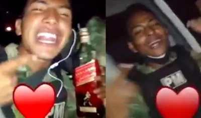 Dos de los soldados implicados en el hecho.