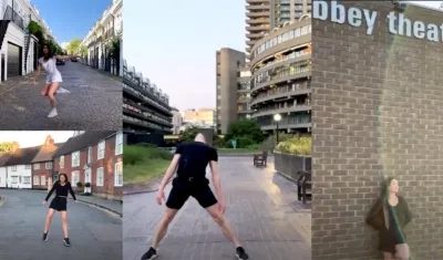 Varios de los bailarines participantes en el videoclip.