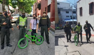 Bicicleta recuperada por la Policía.