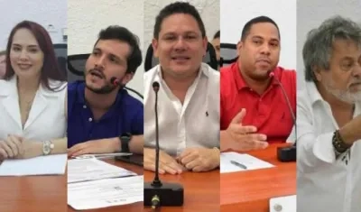 Los concejales que realizan la propuesta.