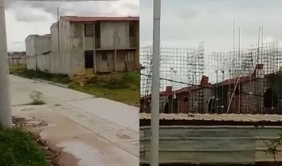 Viviendas sin terminar.