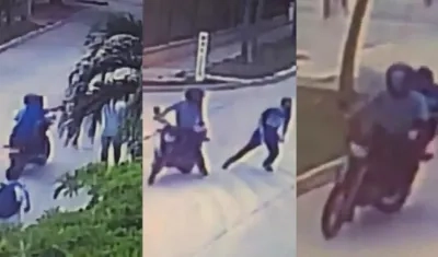 Sicarios grabados en una cámara de seguridad.