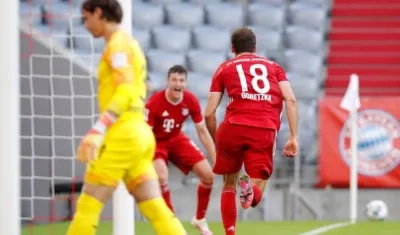 La celebración de Leon Goretzka.