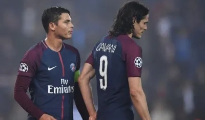 Thiago Silva y Edinson Cavani