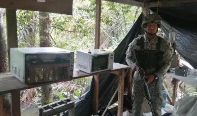 Laboratorio hallado en selvas del Chocó.