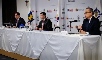 La rueda de prensa conjunta.