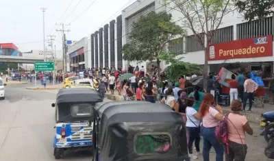 Aglomeraciones de personas.