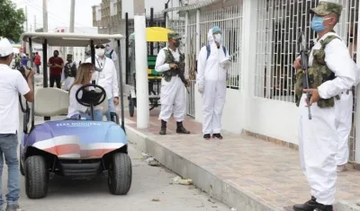 La Gobernadora Elsa Noguera, presidiendo la jornada en Soledad.