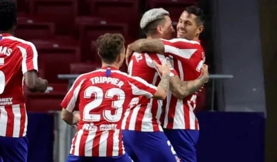 La celebración del Atlético de Madrid.