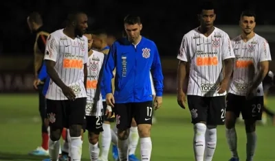 Vista de jugadores de Corinthians.