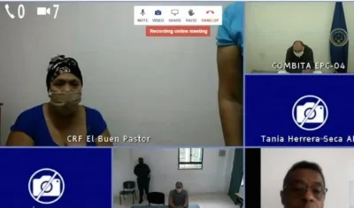 La audiencia anterior se realizó de manera virtual.