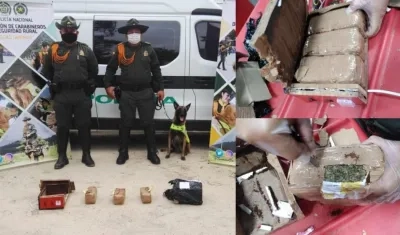 Droga hallada por la Policía.