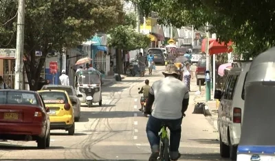 Una calle de Galapa.